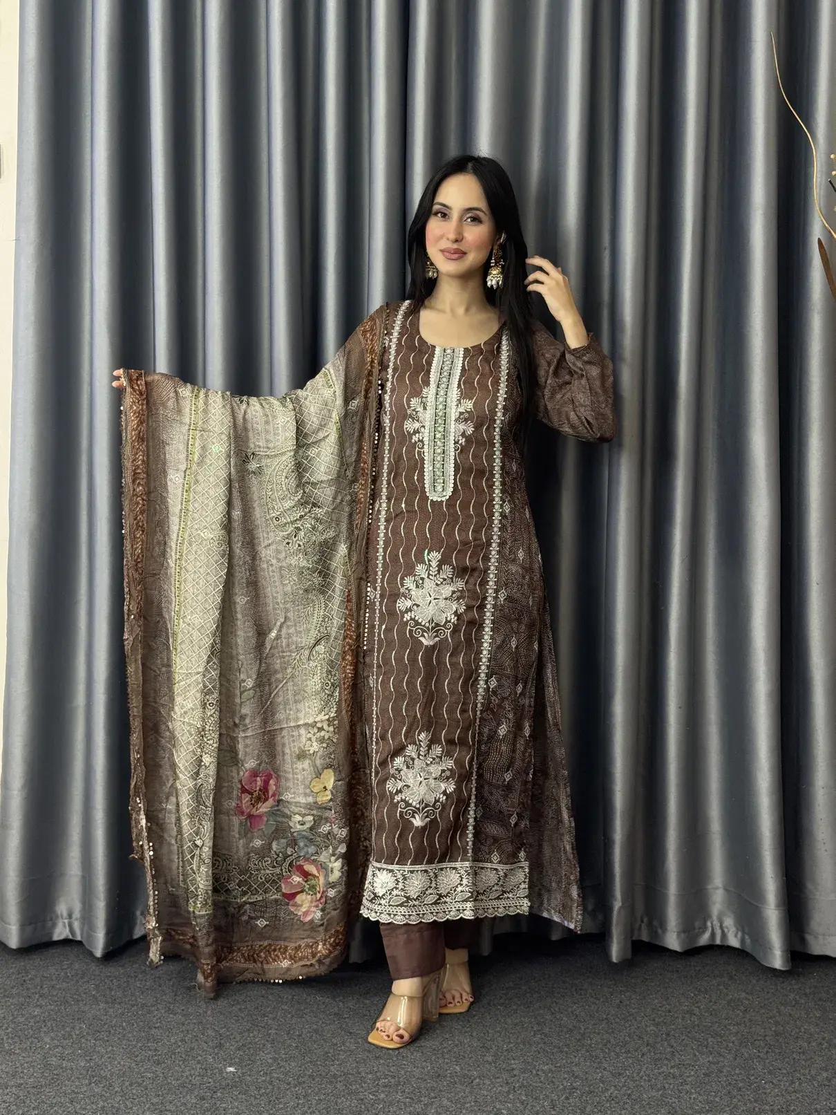 Mehrina 3 Pcs Unstitched Dress